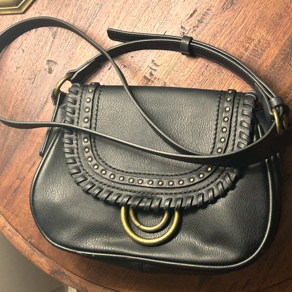 Black Leather Crossbody Bag - Picture 1 of 15